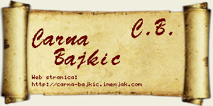 Čarna Bajkić vizit kartica